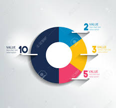 Round Circle Chart Graph Simply Color Editable Infographics
