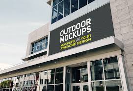 Free Outdoor Wall Billboard Mockup With Images Billboard Mockup Mockup Free Psd Outdoor Panels