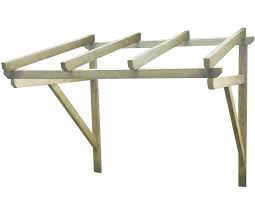 Wooden Door Canopy Roof Porch Awning Structure Outdoor Front Window Sun Cover Ebay Wooden Canopy Canopy Glass Porch Awning