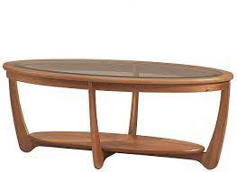 | coffee table top marble style mid century wood base vintage regency modern oval. Nathan Classic Teak Glass Top Oval Coffee Table Coffee Tables Hafren Furnishers