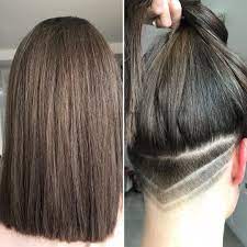 Hidden Undercut Hairstyle For Long Hair Undercut Long Hair Undercut Hairstyles Half Shaved Hair