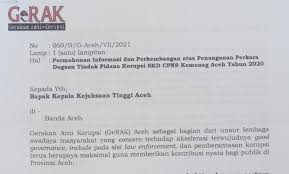 Check spelling or type a new query. Gerak Surati Kejati Soal Perkembangan Kasus Dugaan Korupsi Skd Cpns Di Kemenag Aceh