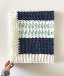 Crochet Modern Nautical Baby Blanket Daisy Farm Crafts