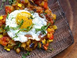 Ratatouille With Fried Eggs Recipe Recipe Eggplant Breakfast Recipe Recipes Serious Eats