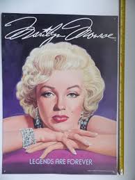 1995 Estate of Marilyn Monroe Metal Embossed Picture Legends Are Forever  17"X13"