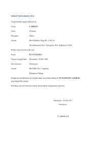 Membuat surat izin harus sesuai dengan kebenaran yang terjadi dan. Surat Ijin Orang Tua