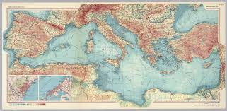 Maps of the mediterranean basin. Mediterranean Sea Pergamon World Atlas David Rumsey Historical Map Collection