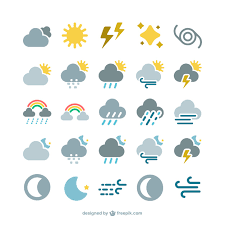 The list of weather icon sets includes a vast variety of sunny and cloudy weather, clear and misty here is a handcrafted collection of 40+ weather forecast icon sets collection we found on the web. Weather Forecast Icon 7 Free Icons Library