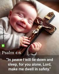 Fall asleep to the comforting promise of Psalm 4 🌜🌙🌛💤 Psalm 4:8 “In  peace I will lie down and sleep, for you alone, Lord, make me dwell in  safety.” 🙏🏼❤🙏🏼