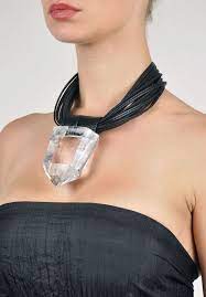 Monies Large Crystal Pendant Necklace Crystal Necklace Pendant Monies Jewelry Chunky Jewelry