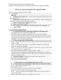 Pendant la guerre froide, de 1947 à 1990 environ, la tension entre ces deux superpuissances est un fait majeur des relations internationales. Fiche De Revision Berlin Un Enjeu Et Symbole De La Guerre Froide2