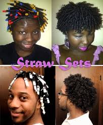 2 Ways To Achieve A Straw Set On Natural Hair Straw Set Natural Hair Natural Hair Styles Short Natural Hair Styles