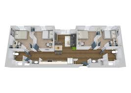 A hair dryer, dressing gowns and bath sheets are provided in this apartment. The Green At West Village Apartment Models Uc Davis Student Housing And Dining Services