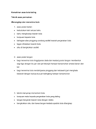 Kemahiran asas permainan bola baling 1. Kemahiran Asas Bola Baling