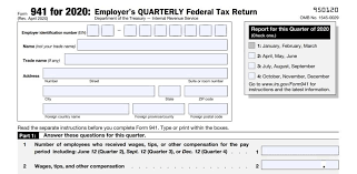 941 Form 2020 Download Printable Irs Form 941 Blank In Pdf Fill Online Peatix