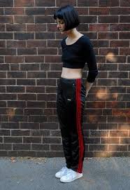 Black And Red Adidas Joggers Vintage Black Adidas Joggers With Red Stripe Lily London Black Adidas Joggers Rad Clothes Adidas Joggers