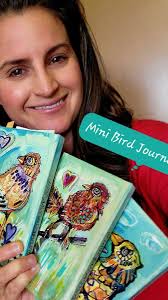 Hello Creative Flock!, Check out this week's email art drop! I painted 3  mini journals filled with goodies, perfect for doodling, writing, and  having fun. Inspired by the chirping birds I hear every ...