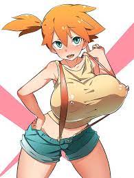 Misty Huge Boobs Pokemon Girl With No Bra Strips Off Her Clothes