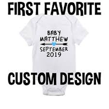 Details About Custom Boy Gender Reveal Baby Onesie Shirt Pregnancy Announcement Newborn Gerber