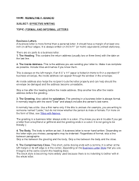 Our sample informal business letter formats are. Formal And Informal Letter
