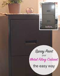 How to paint a file cabinet. How To Spray Paint A Metal Filing Cabinet This Bold Home Filing Cabinet Metal Filing Cabinet Painting Metal Cabinets