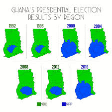 Dataviz Ghana On Twitter Historical Presidential Election Results By Regions Every Election Victor Has Won More Regions Ghanaelections History Ghana Ndc Npp Https T Co Ouzzygfnup