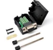 Oiyagai Connector DB9 RS232 D-SUB Female Adapter Serial 9 Pin Port DB9 COB  Breakout Terminal Connector Signal Module with Case (Female with Screw)