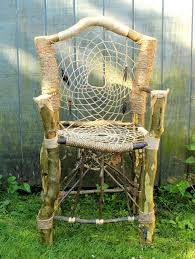 Dream Catcher Throne No 1 Handmade Recycled Tree Limb Furniture Rustic Chair Tree Branch Furniture Free Branch Furniture Dream Catcher Rustic Furniture