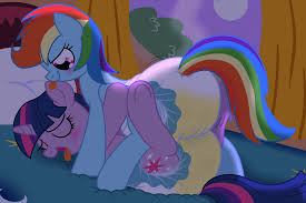 480679 - questionable, artist:fillyscoots42, rainbow dash, twilight  sparkle, pegasus, pony, unicorn, g4, bed, blushing, cute, cutie mark,  dashabetes, diaper, diaper fetish, diaper grinding, diaper humping, diaper  usage, eyes closed, female, horn, kinky,