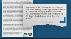 Expensive treatments aren't the only optio. Chesterfield Police Won T Enforce St Louis County Health Orders Ksdk Com