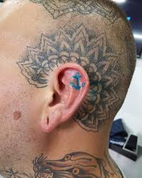 Why do people get tattoos of their initials? Ear Tattoos Ideas Behind The Ear Tattoos For Guys And Girls