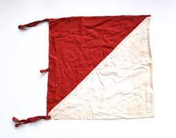 Signal Flag Semaphore Flag Wwii Signal Flag Army Signal Flag Red And White Flag Red And White Flag Signal Flags Vintage Nautical Decor