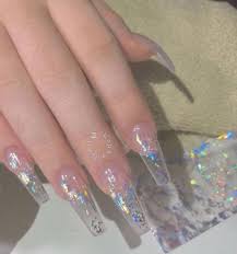 Acrylic Nail Designs Pros And Cons Holographic Nails Best Acrylic Nails Jelly Nails