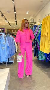 NEW IN!✨, PRODUCT NAME -SASHES X HIDES PINK LINEN CROP TOP & PANT SUIT  SET., SIZE