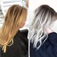 Brassy Yellow Blonde To Shadow Rooted Platinum Hair Styles Platinum Blonde Hair Ash Blonde Hair