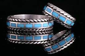 Native American Men S Wedding Rings Turquoise Wedding Rings Native American Wedding Rings Wedding Rings For Women