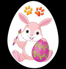 Profesora, ella está coloreando mal al conejito de pascua. Conejo De Pascua