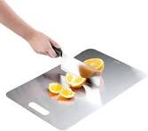 Derwrtup Tagliere in metallo, tagliere in acciaio inossidabile,Taglieri Di  Carne | Taglieri bifacciali Taglieri per frutta a base di carne : ...