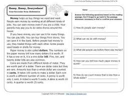 Money Money Everywhere 2nd Grade Reading Comprehension Worksheets 2nd Grade Reading 2nd Grade Reading Passages 2nd Grade Reading Comprehension