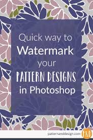 Connected by water® is a way of life. A Quick Way To Create A Watermark For Your Pattern Designs Pattern Design Watermark Design Pattern Design Inspiration