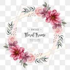Watercolor Floral Flower Frame Wedding Invitation Watercolor Clipart Background Pattern Png Transparent Clipart Image And Psd File For Free Download Bingkai Bunga Kartu Pernikahan Cat Air Bunga