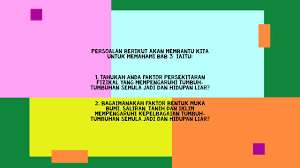 5.2 mengenal pasti ciri fizikal dan budaya melalui simbol dalam peta lakar. Geografi Tingkatan 3 Bab 3 Geography Quiz Quizizz