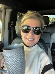 Am I the only one who loves drinking coffee out of a regular old coffee  cup?! Here I am driving to the store trying not to spill it all over me.  🫣☕️