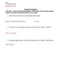 A student has a rectangular block. Density Practice Problems Regular With Answer Key By Donna Martin