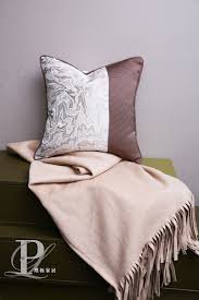 璞栎家居现代简约水波纹抱枕样板房抱枕 pillow design pillows bed