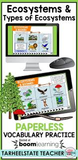 Distance Learning Ecosystems Vocabulary Boom Cards Science Vocabulary Activities Ecosystems Social Studies Vocabulary