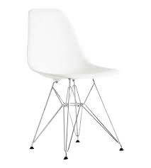 Eames Dsr Chair White With Chrome Base Dining Chairs Chairs Stools Furniture The Conran Shop Uk Eames Eiffel Chair Chair Eames