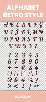 A set of letters arranged in a fixed order, used for writing a language: High Definition Printable Retro Design A Z Alphabet Numbers Symbols Png Set Lettering Alphabet Typography Graphic Alphabet