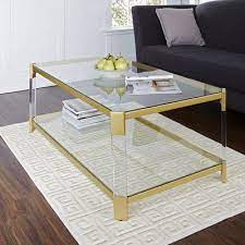 Preis 429,00 € regulärer preis 579,00 €. Everly Quinn Hythe Clear Glass Coffee Table Wayfair Couchtisch Gold Wohnzimmer Tisch