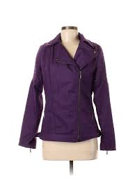 details about yoki women purple jacket m